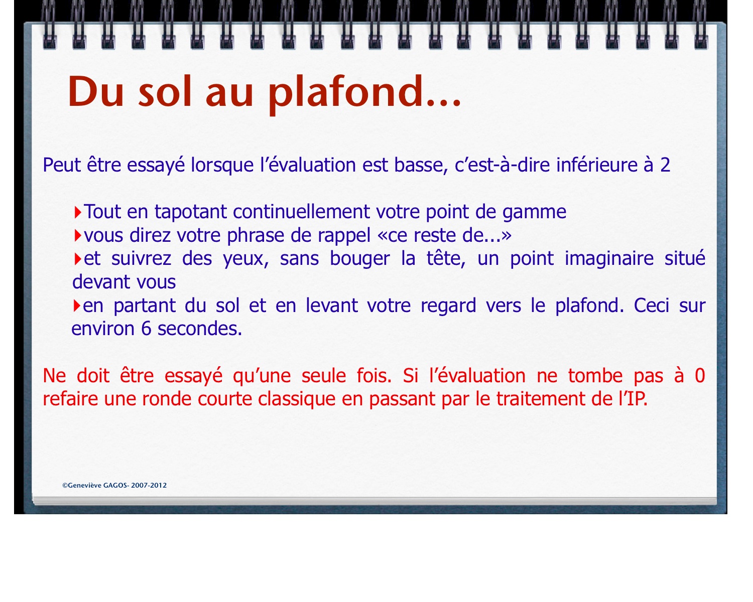 Pratique EFT du sol au plafond